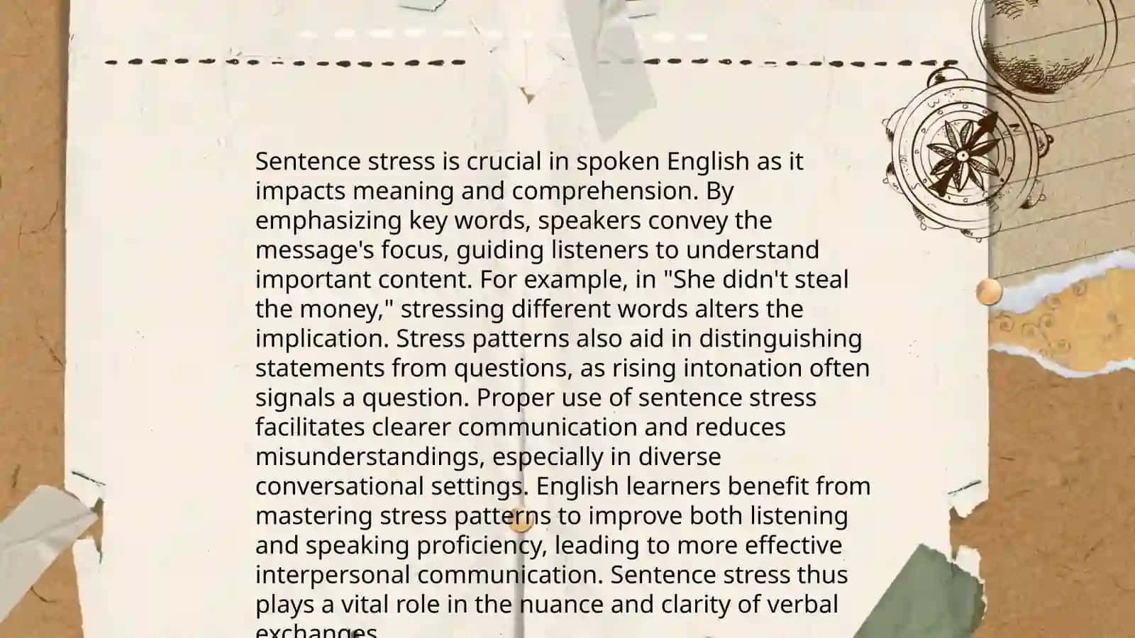Sentence stress in English 4