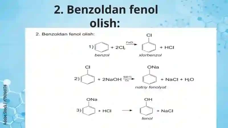 fenollar va aromatik spirtlar olinishi. ishlatilishi. 10 sinf kimyo 4