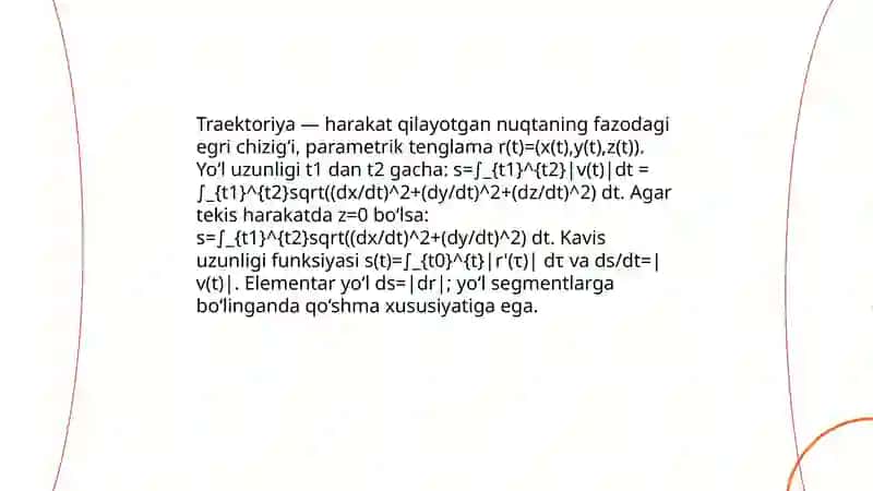 Nuqta kinematikasi 4