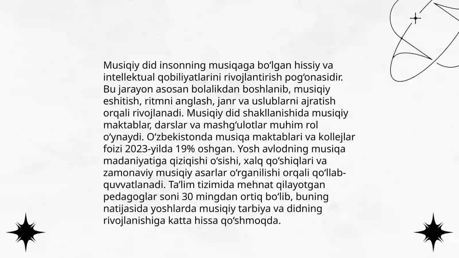 Musiqaviy badiiy didning darajasi 4