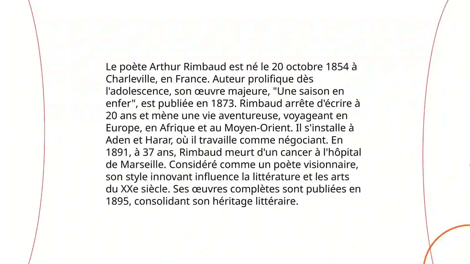 Raconter un poème français 4