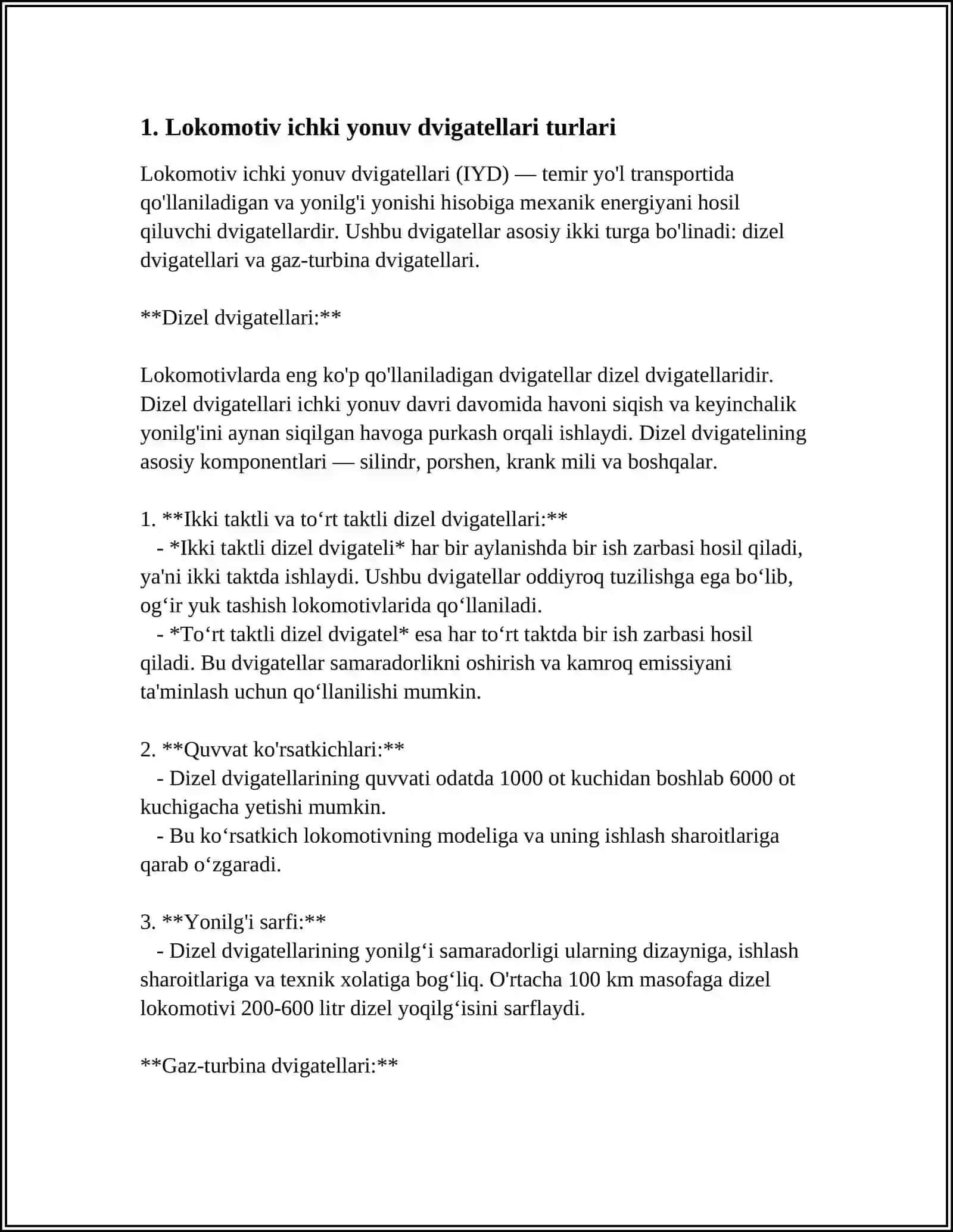 LOKOMOTIV ICHKI YONUV DVIGATELLARINING BELGILANISHI VA TASNIFLANISHI 4