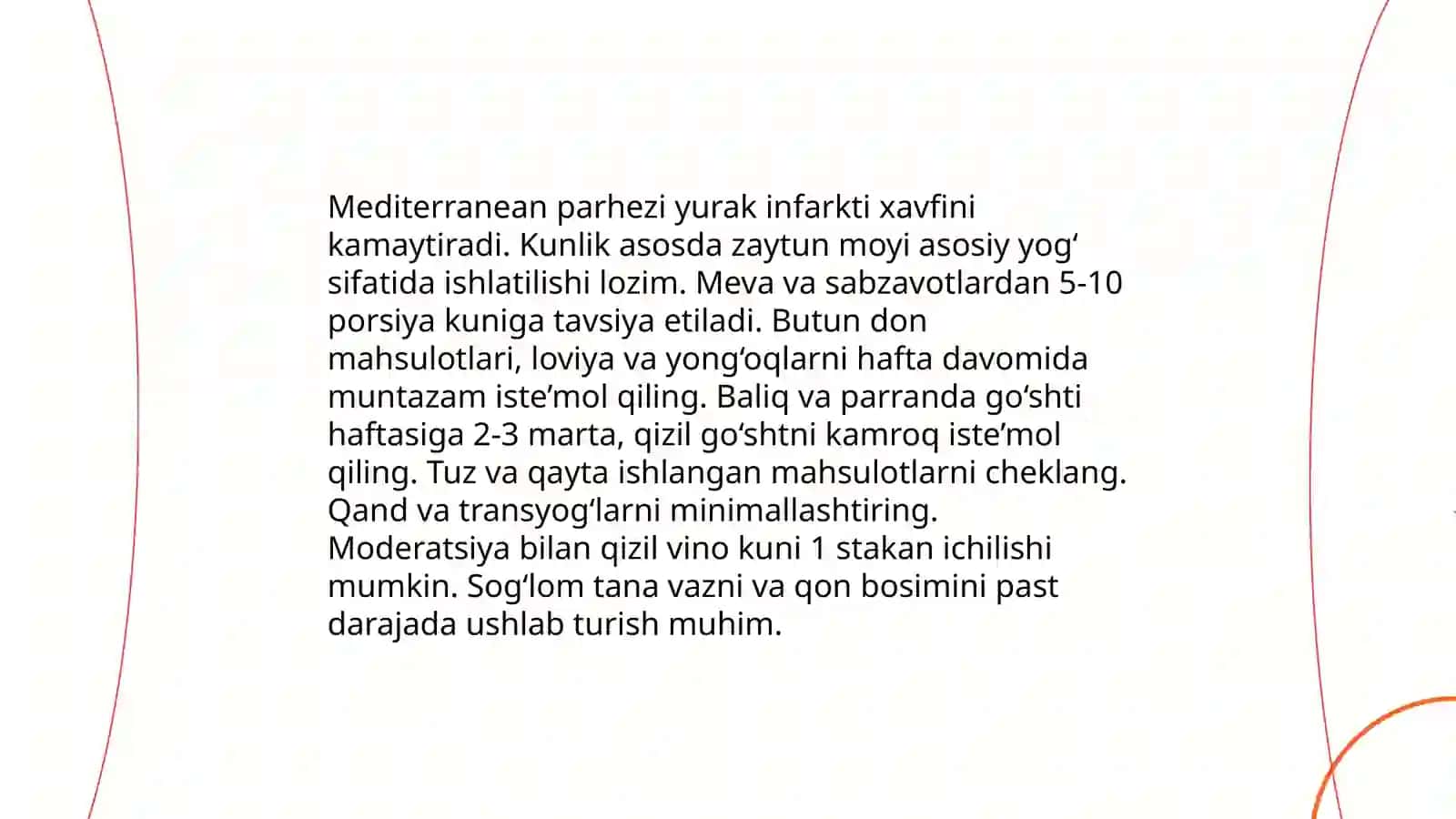 Infarktning oldini olish va davolash 4