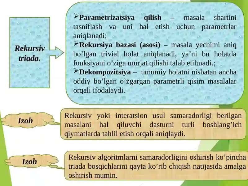 Rekursiya va Rekursiv triada 4