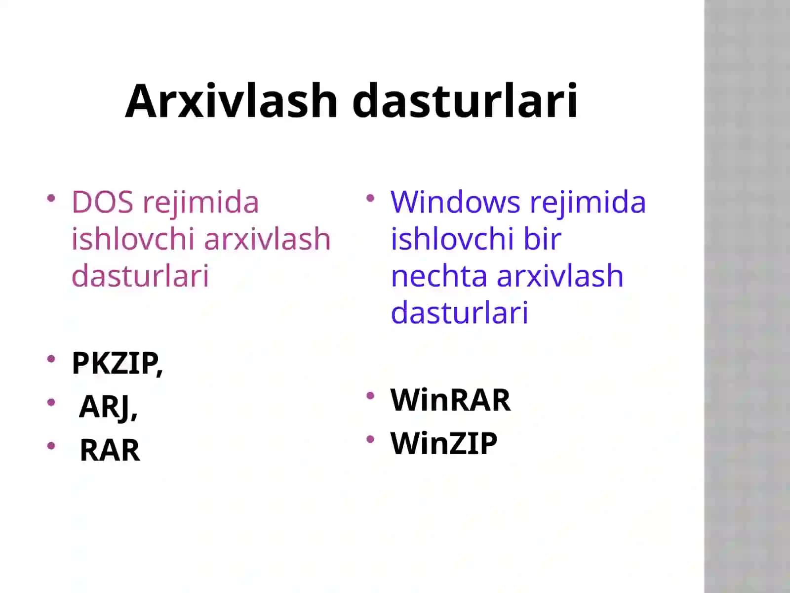 АРХИВ ФАЙЛ ВА ПАПКАЛАРНИ ОЧИШ 4