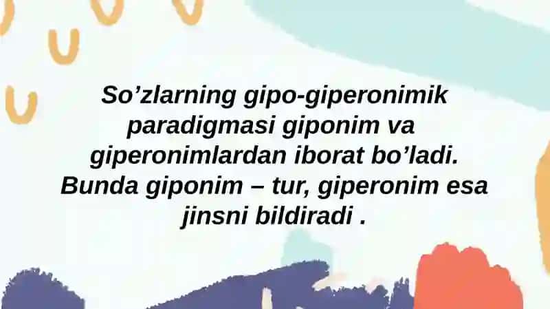 Giponimiya, Graduonimiya, Partonimiya 4