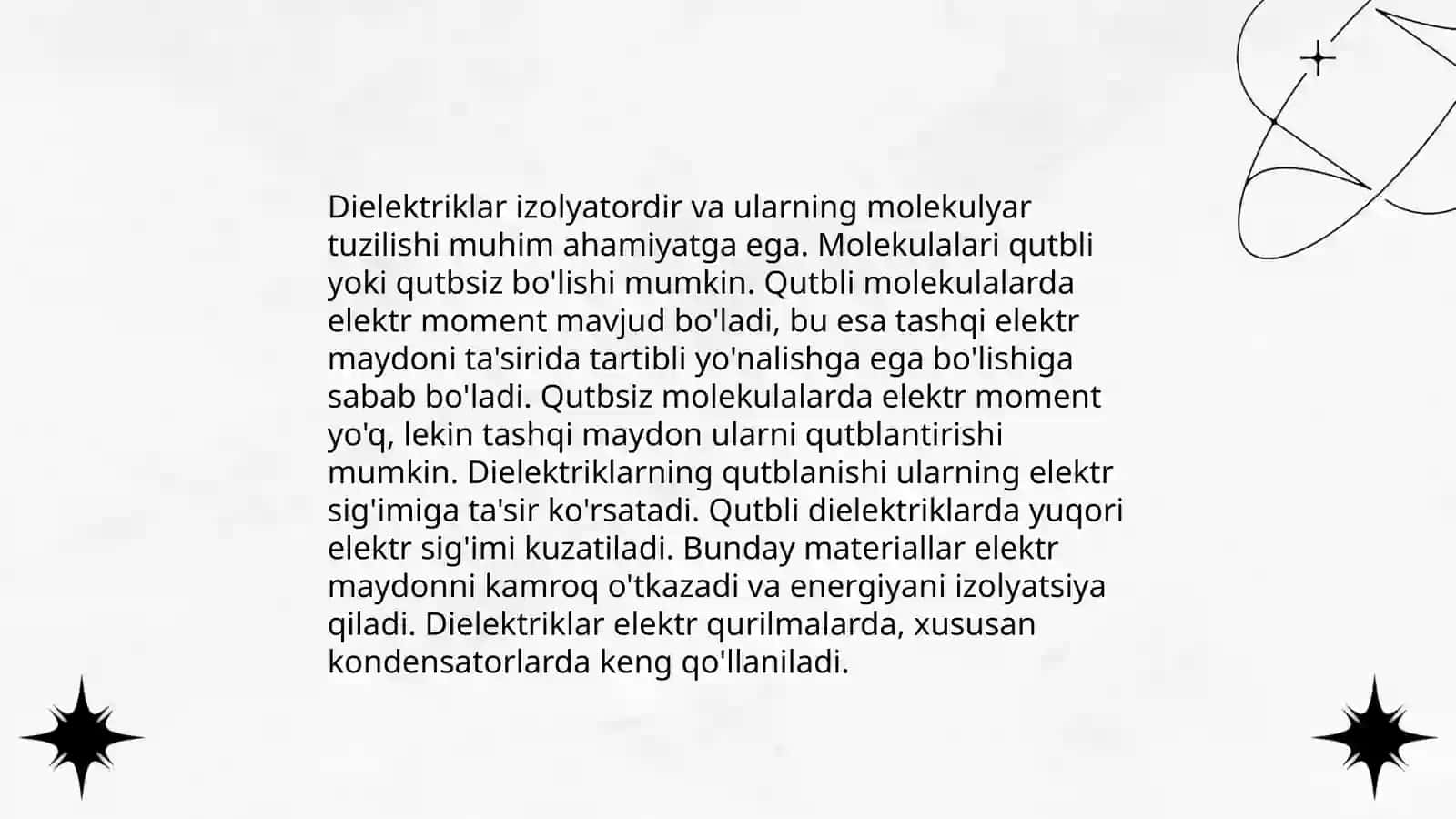 Dielektriklarning qutblanishi 4