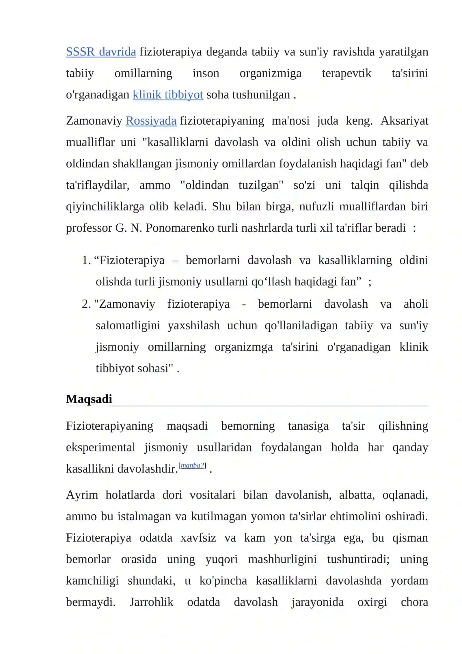 FIZIOTERAPIYA MUOLAJALAR VA DORI MODDALARINI BIRGALIKDA QO`LLASH 4