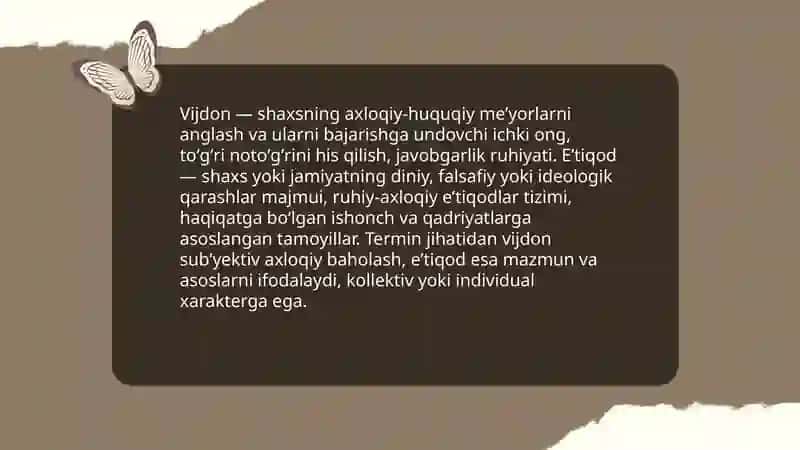 Vijdon va eʼtiqod erkinligining ta'rifi 4
