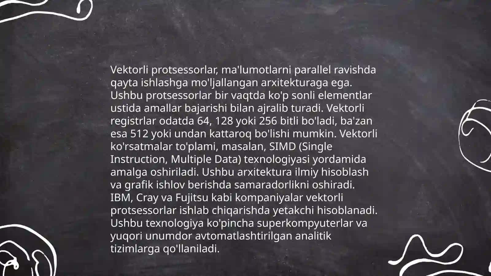 Matritsali va vektorli protsessorlar 4