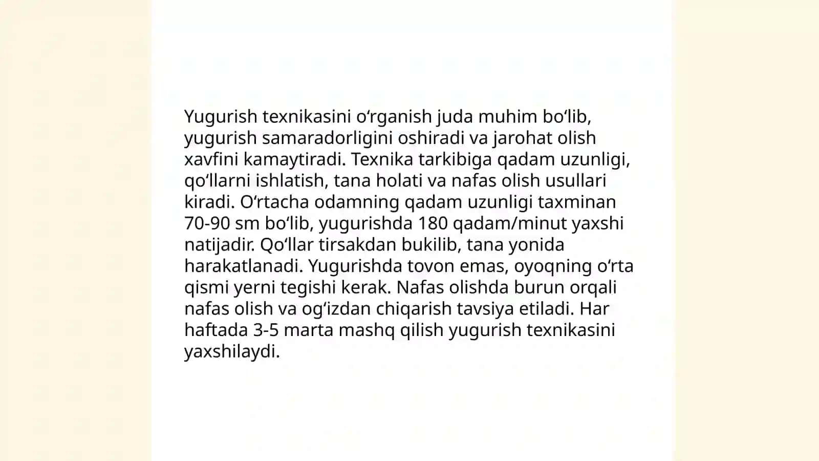 Yugurish Texnikasi 4
