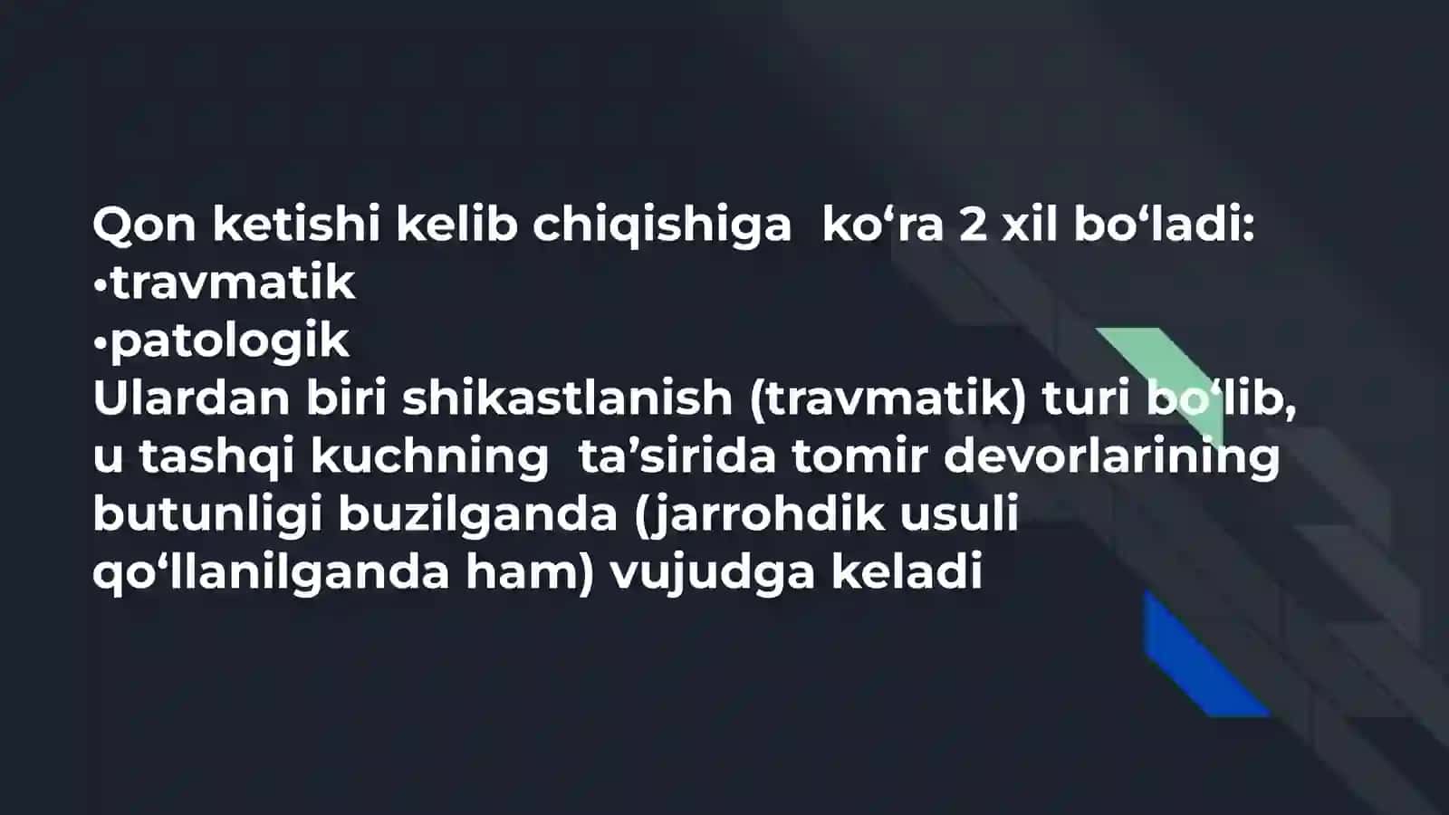 Qon ketishi va qon yo‘qotish 4
