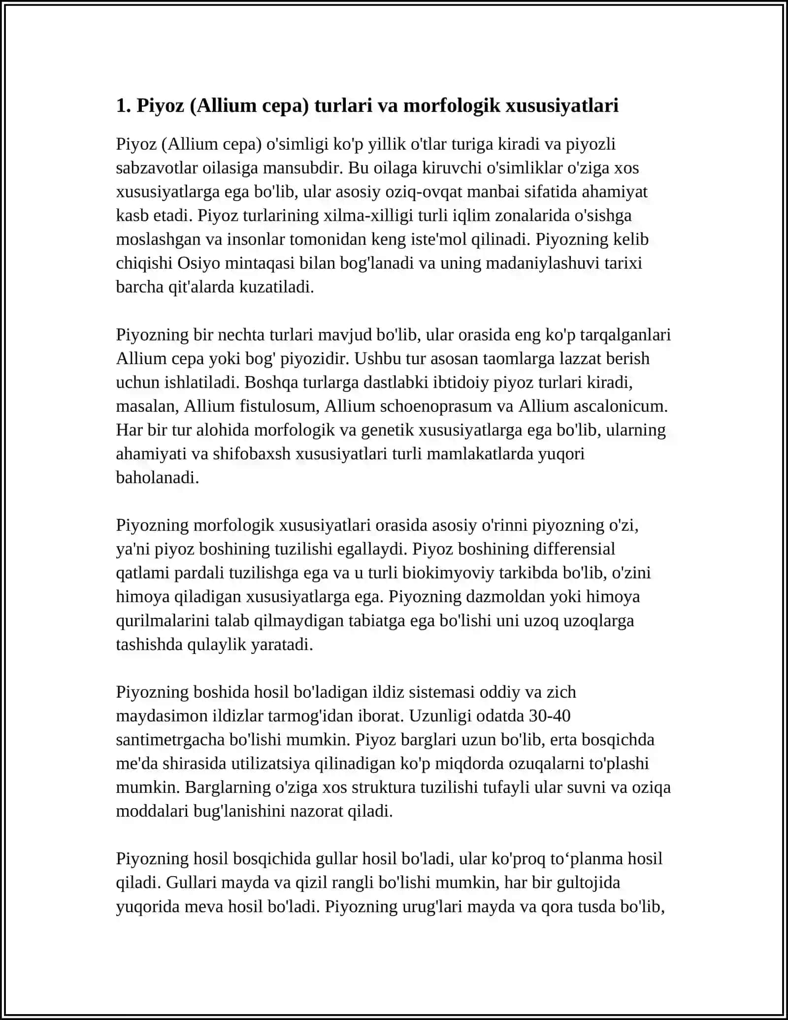 PIYOZLI SABZAVOTLAR TURLARI 4