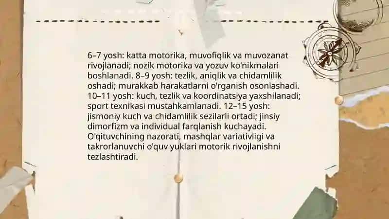 Jismoniy madaniyat va san'at fanidan ta'lim 4