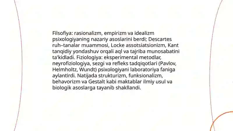 Psixologik maktablarning yuzaga kelish tarixi 4