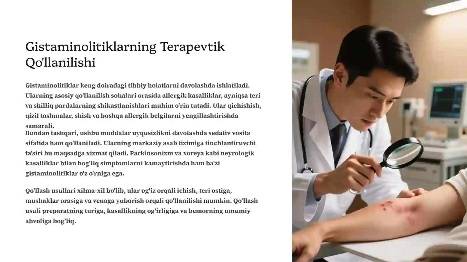 Allergiyaga qarshi preparatlar: Avlodlar va Xususiyatlar 4