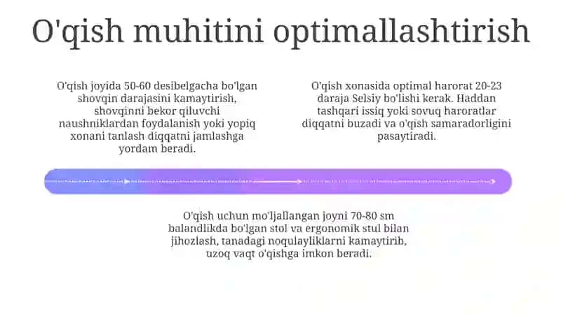 O'qish jarayonida chalgʻituvchi omillarni kamaytirish 4