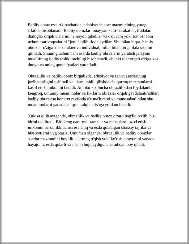 OBRAZLILIK VA BADIIY OBRAZ 4