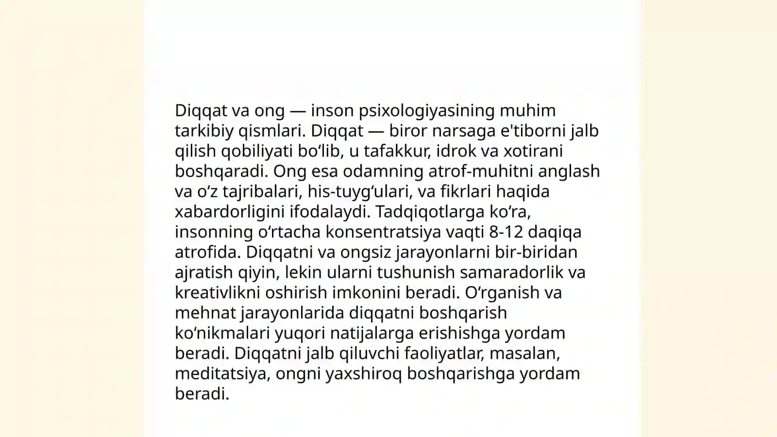 Diqqat haqida tushuncha 4
