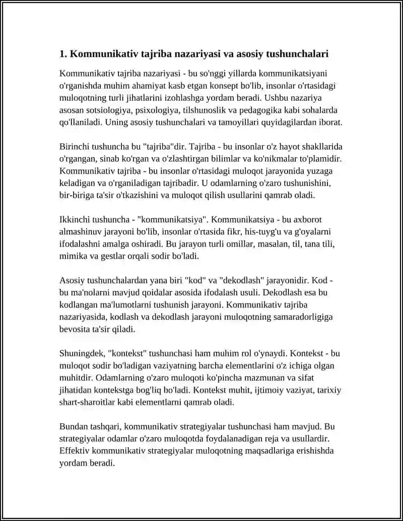 KOMMUNIKATIV TAJRIBA 4