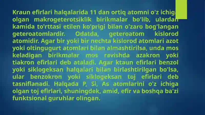 KRAUN EFIRLAR-DORI VOSITALARI SIFATIDA. 4