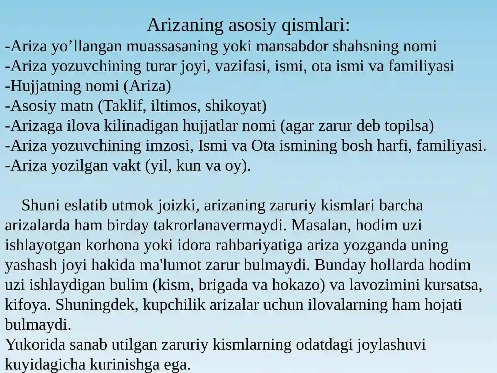 Ariza, bildirshinoma,e'lon va vasiyatnoma 4