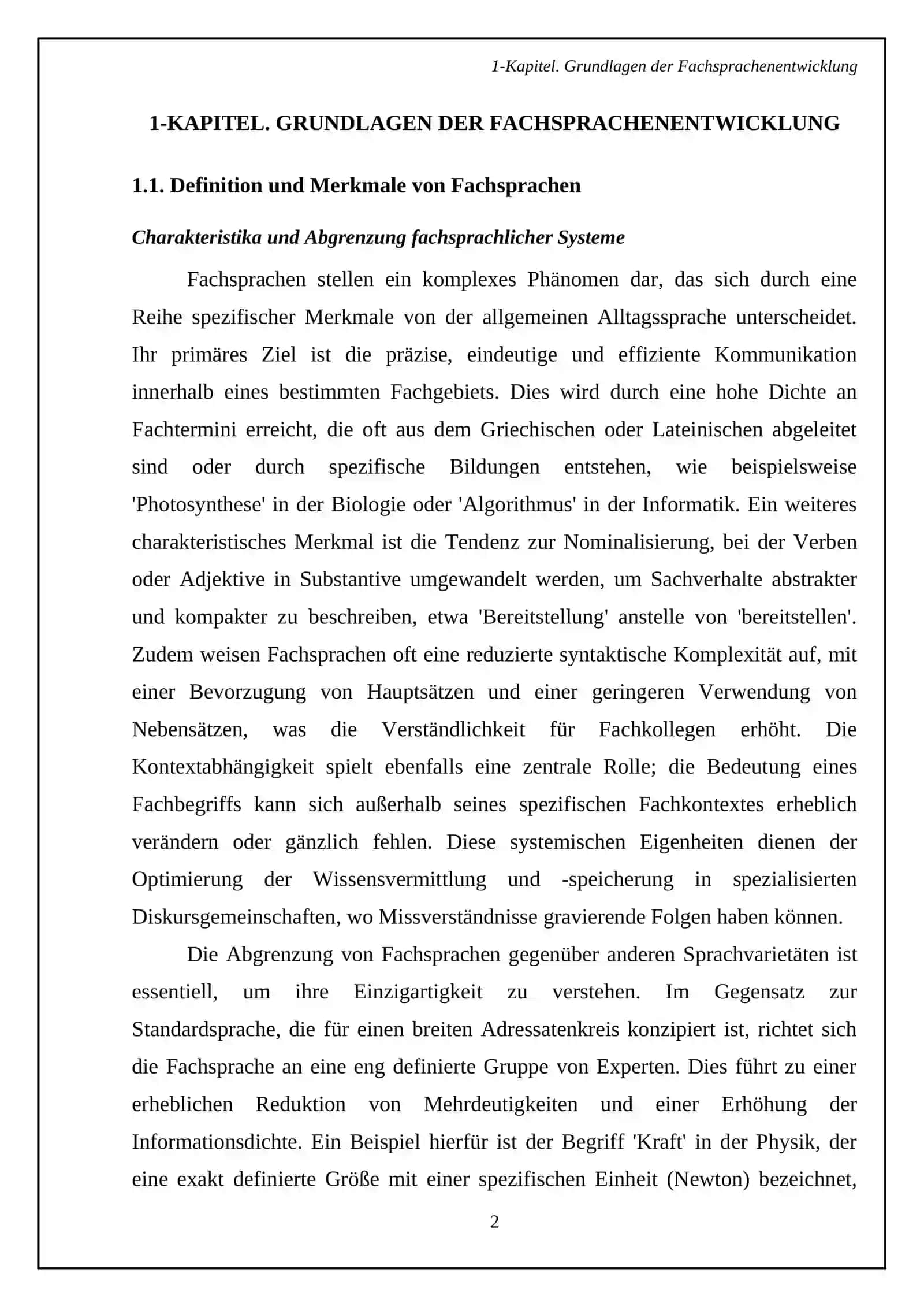 Entwicklung der Fachsprache: Spezifischer Wortschatz für den Beruf 4