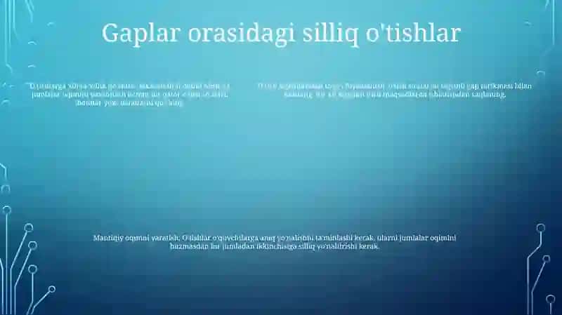 O'tish Turlari 4