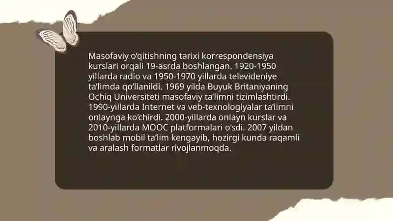 Masofaviy o’qitish tizimlari va turlari 4