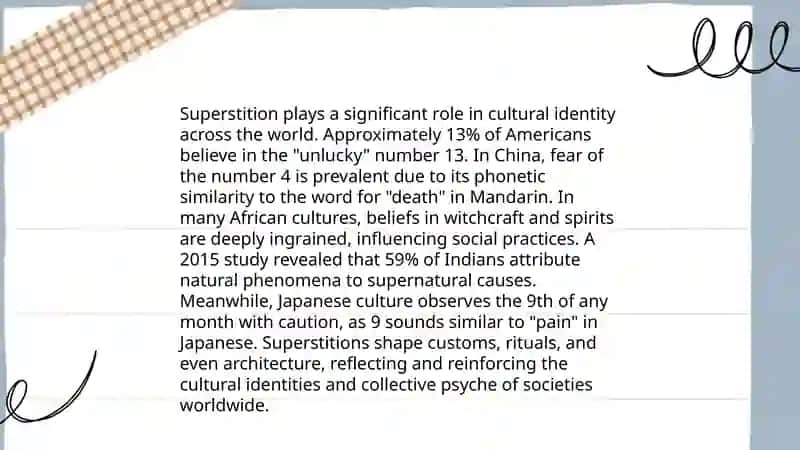 Extralinguistic issues in cross cultural communication: superstitions 4