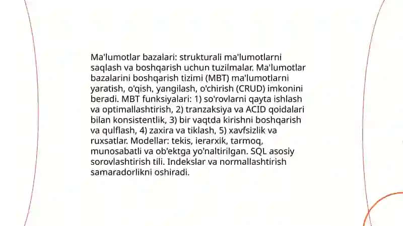 Axborotlarni boshqarish texnologiyasi 4