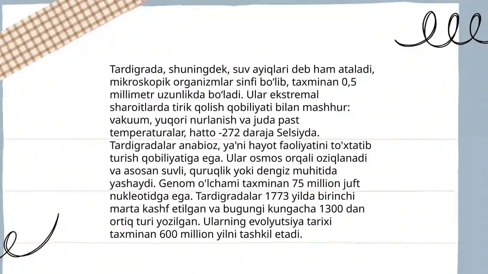 Onychophora va Tardigrada Tiplari 4