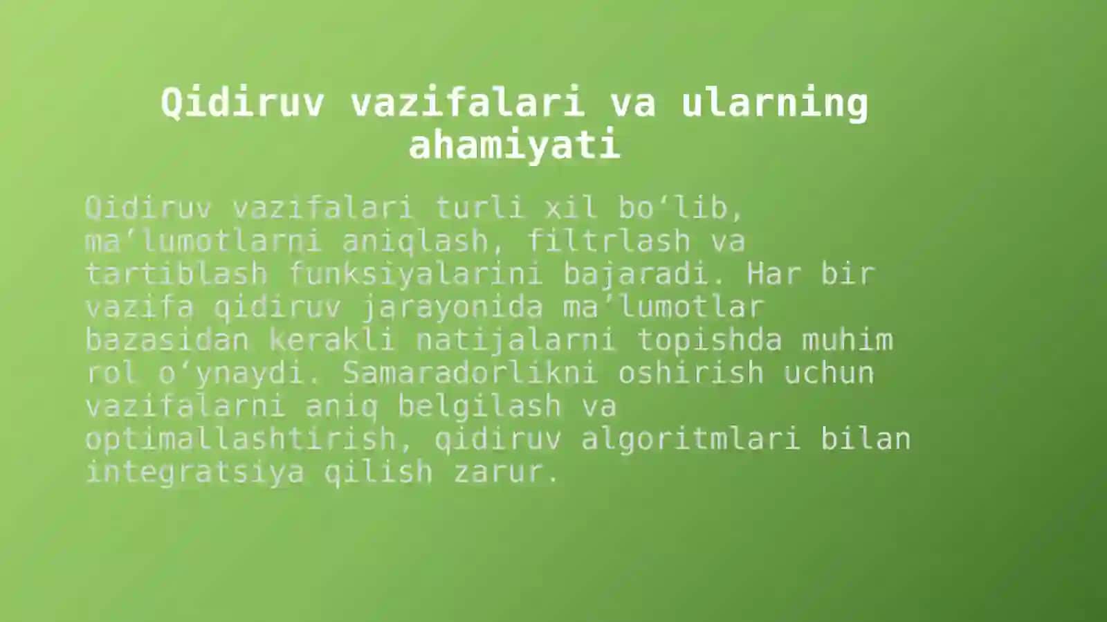 Ma’lumotlarni qidirish usullari, algoritmlari va ularning samaradorligi 4