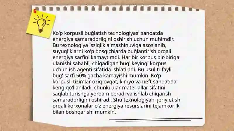 Koʻp korpusli buğlatish qurilmasi 4