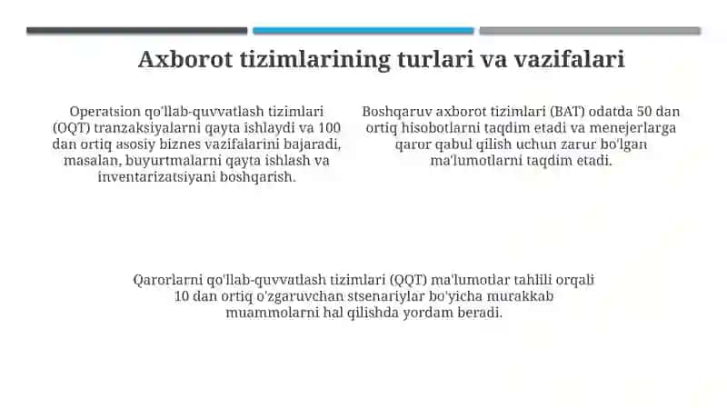 Axborottizimlariningtushunchasi 4