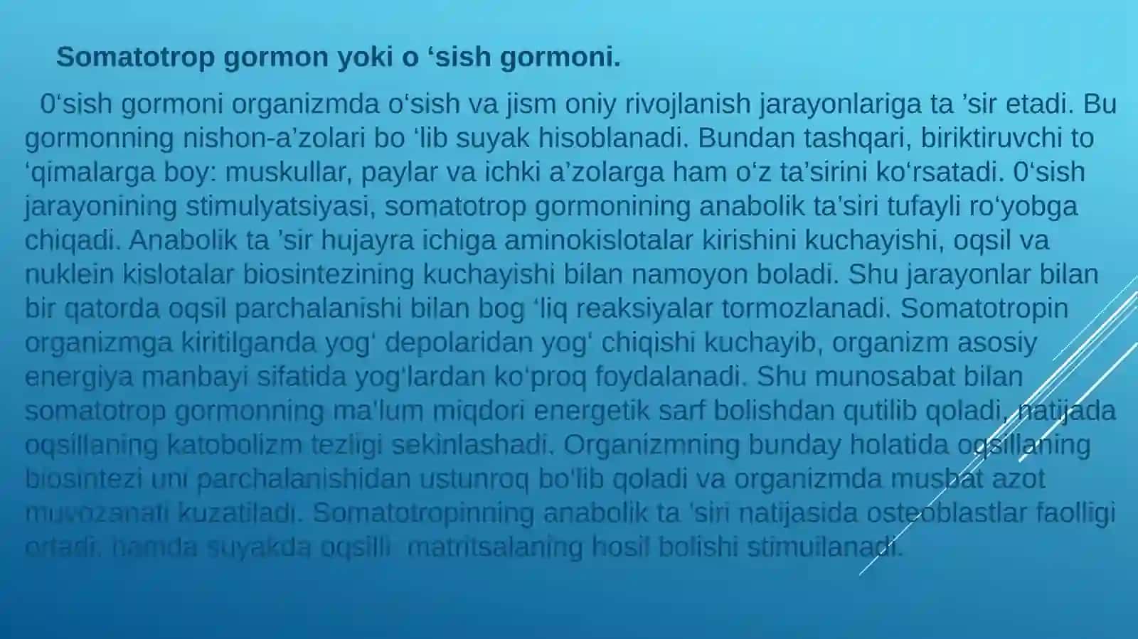 Endokrin tizim faoliyatini o’rganish 4