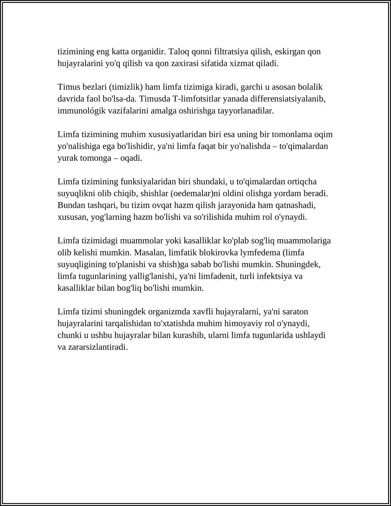 QON DEPOLARI. LIMFA FIZIOLOGIYASI 4