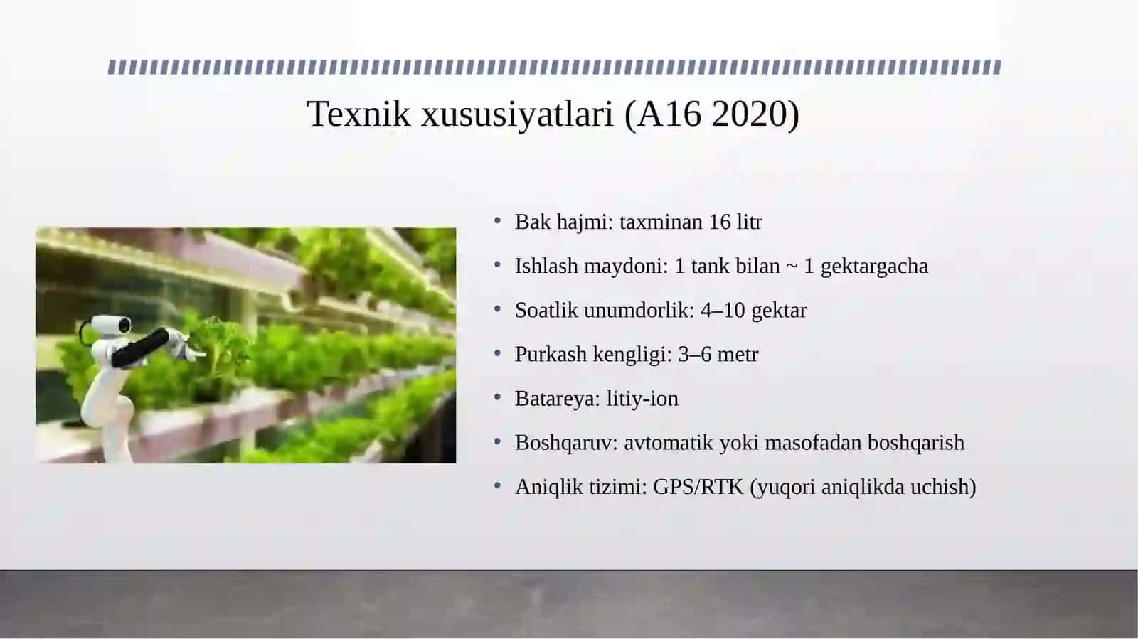 A16 2020 QISHLOQ XO‘JALIK ROBOTI HAQIDA 4