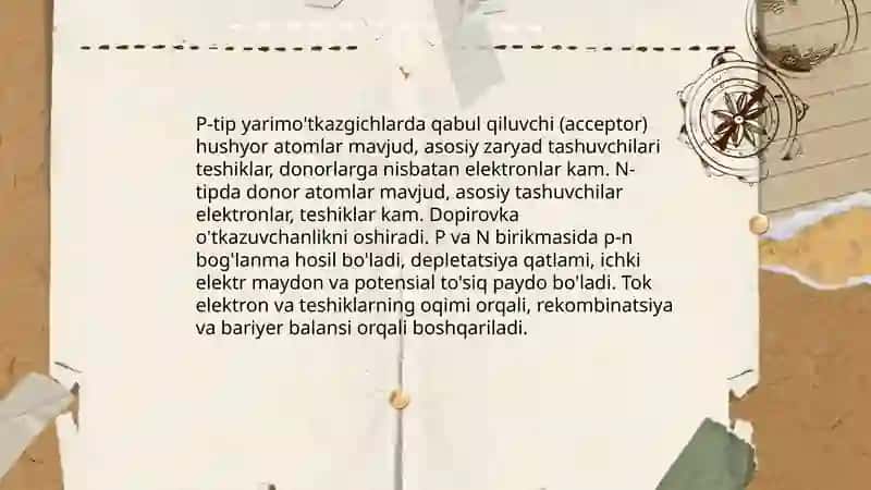 Yarimo'tkazgichlarning energiya zonalari 4