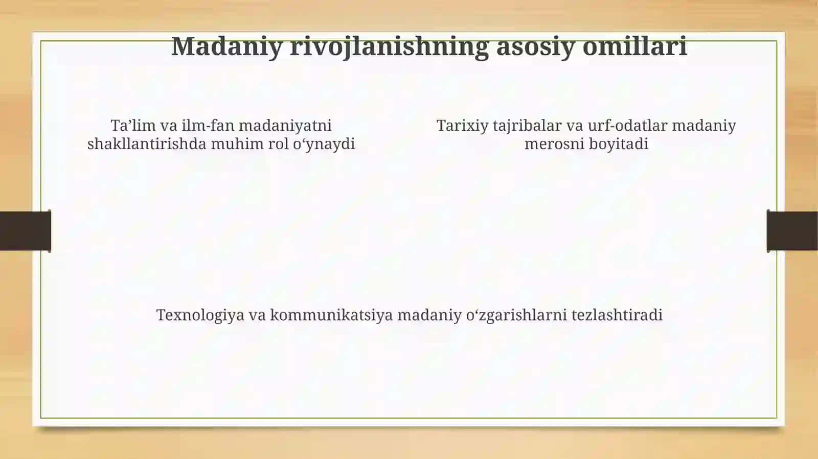 Maʼnaviy va madaniy taraqqiyoti 4