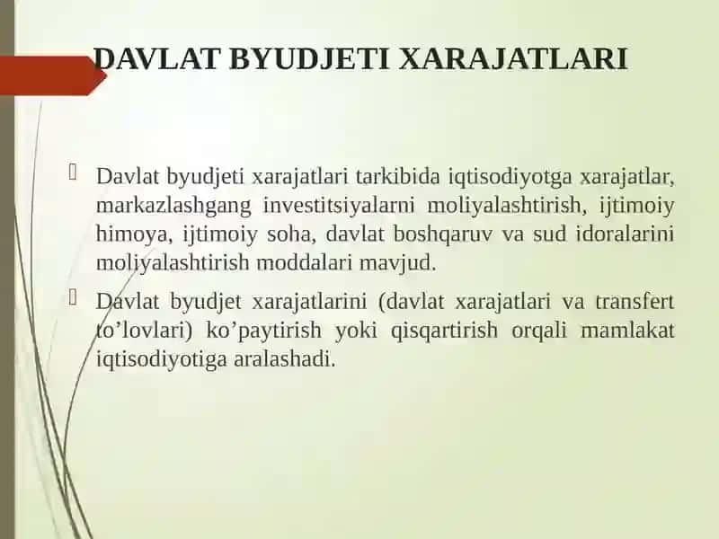 DAVLAT BYUDJETI. SOLIQLAR 4
