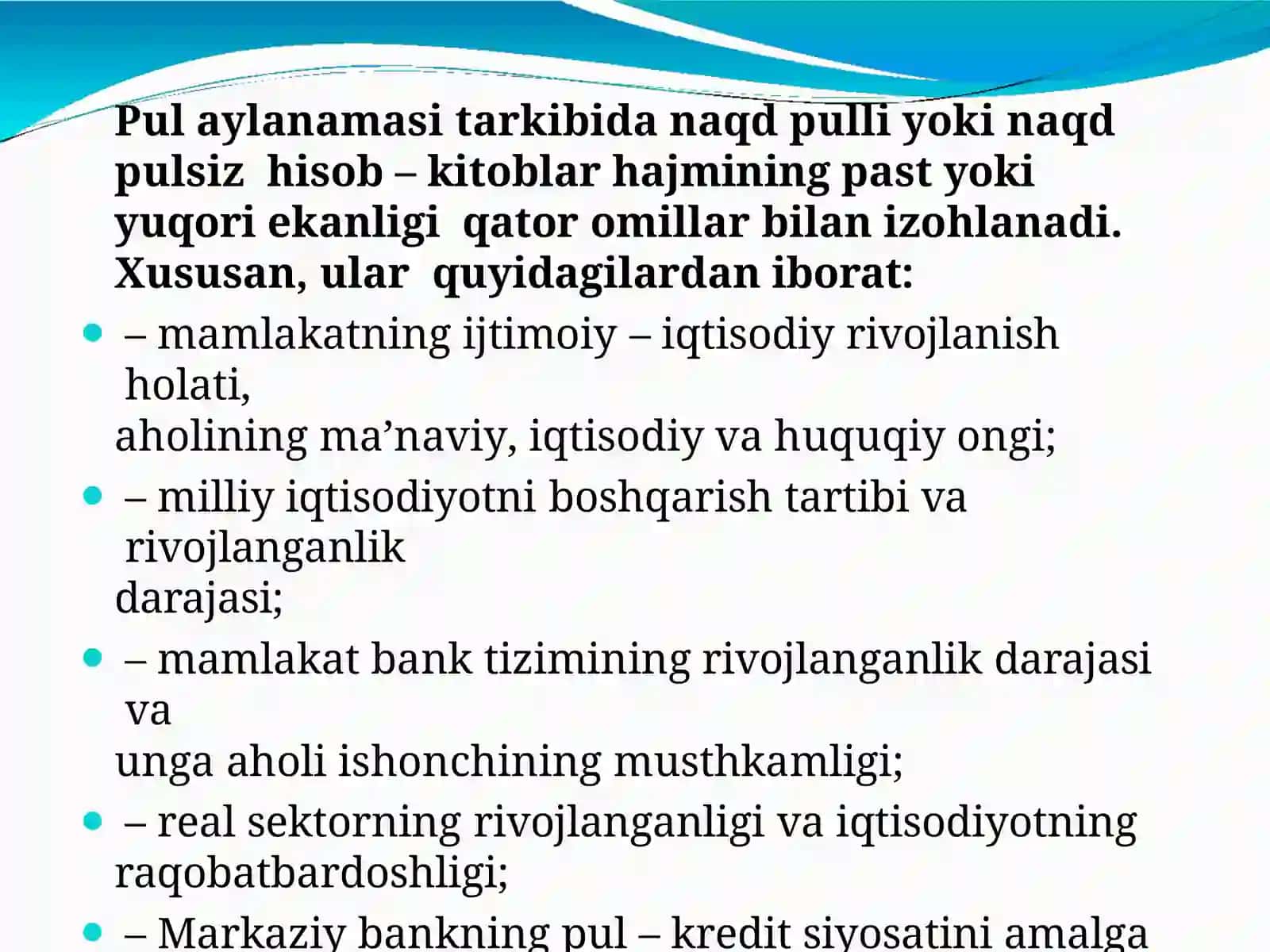 Naqd pulsiz hisob-kitob  operatsiyalari hisobi 4