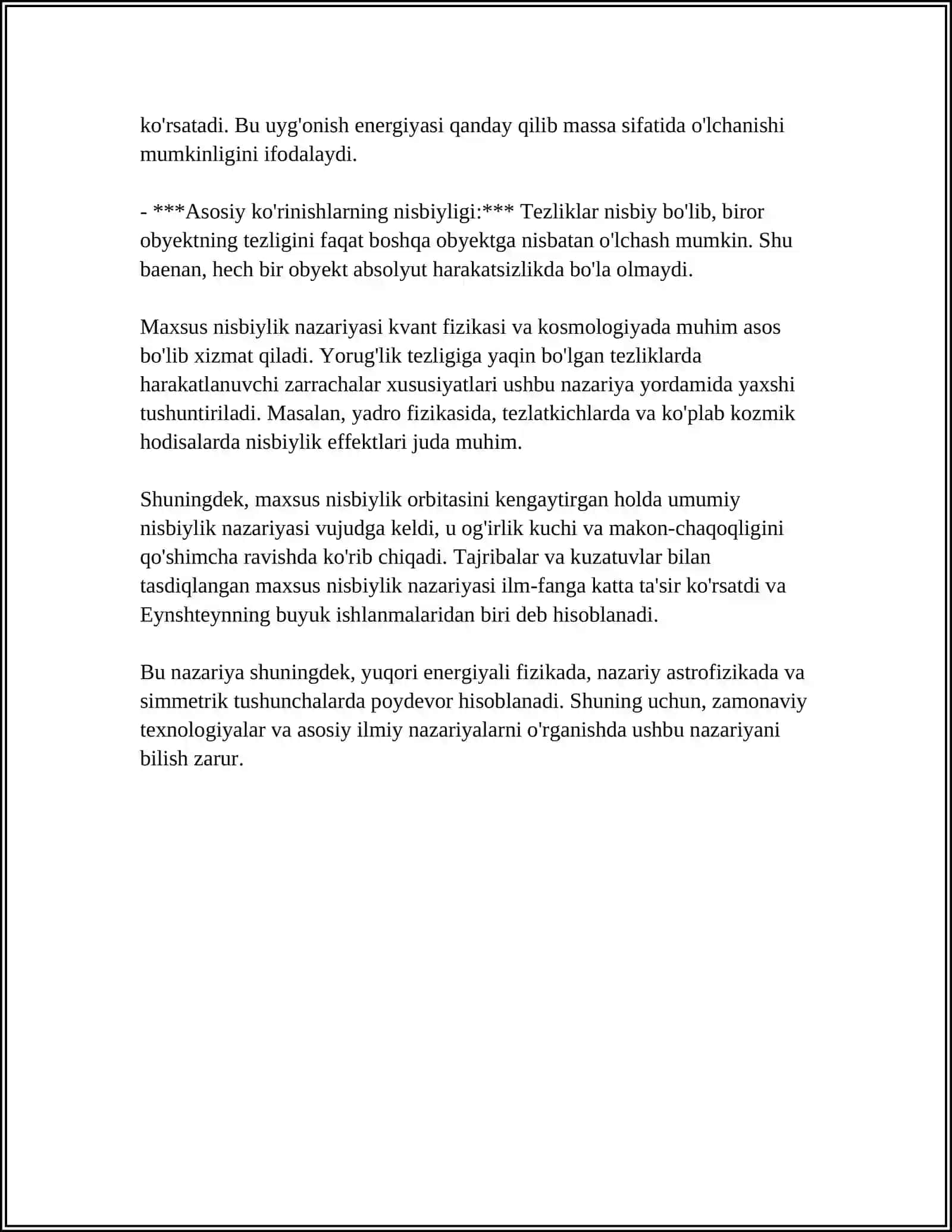 Maxsus Nisbiylik Nazariyasi 4