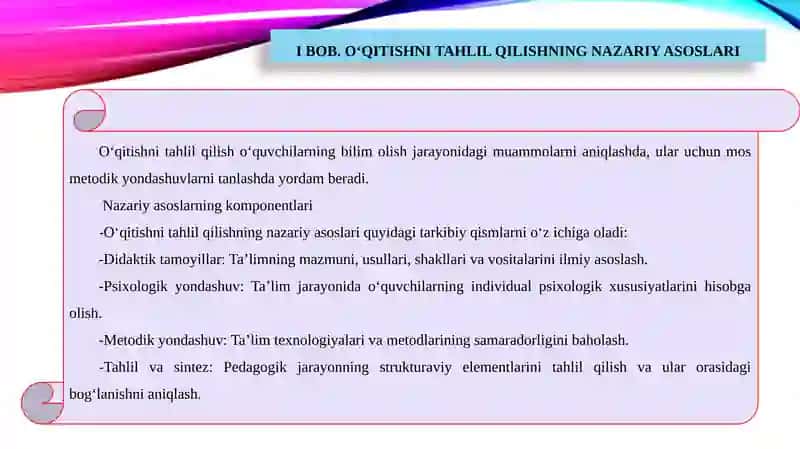 O'QITISHNI TAHLIL QILISH VA TA'LIM NAZORATINI BOSHQARISH 4