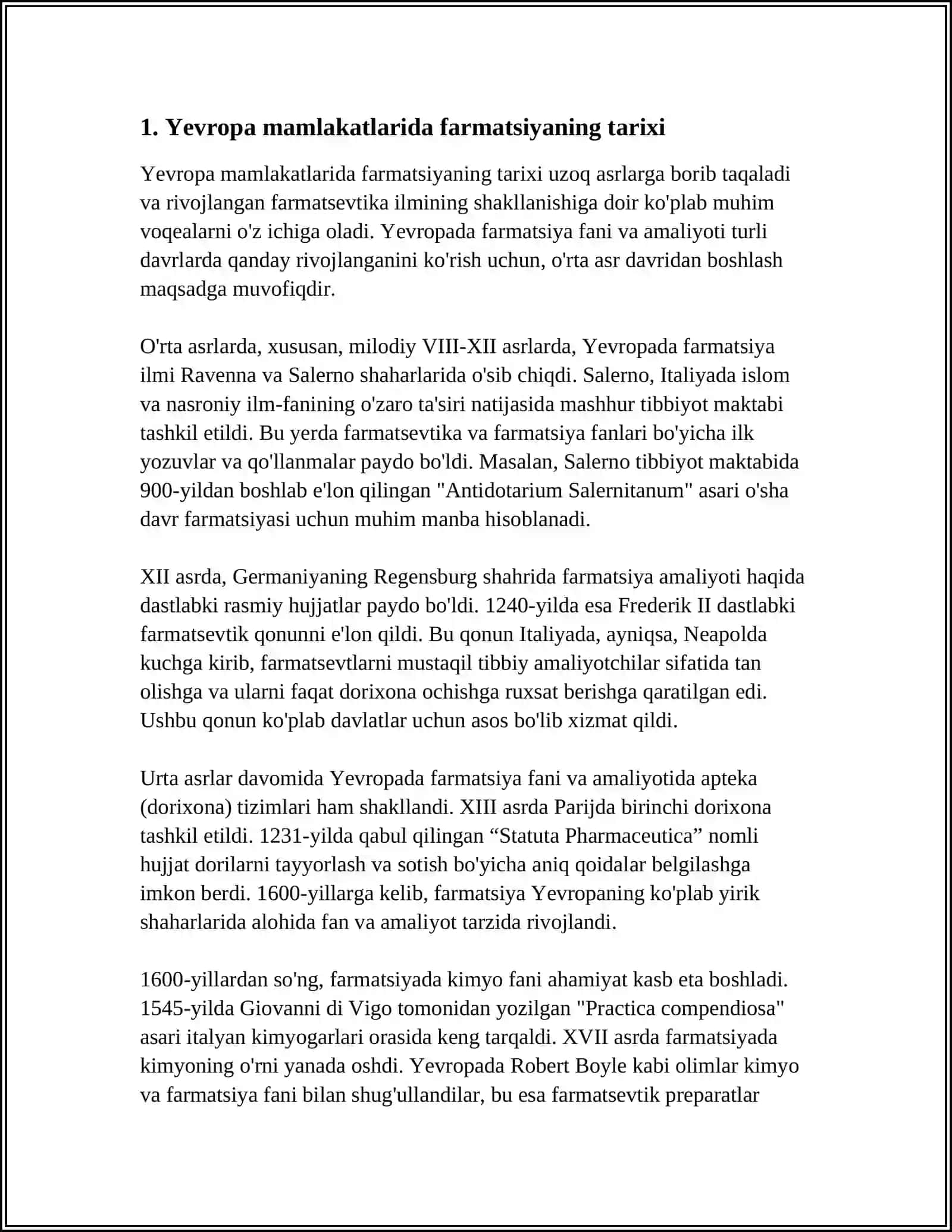YEVROPA MAMLAKATLARIDA FARMATSIYANING RIVOJLANISHI 4