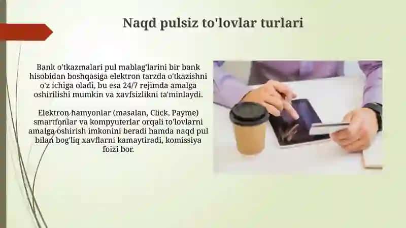 Naqd pulsiz hisob kitoblar 4