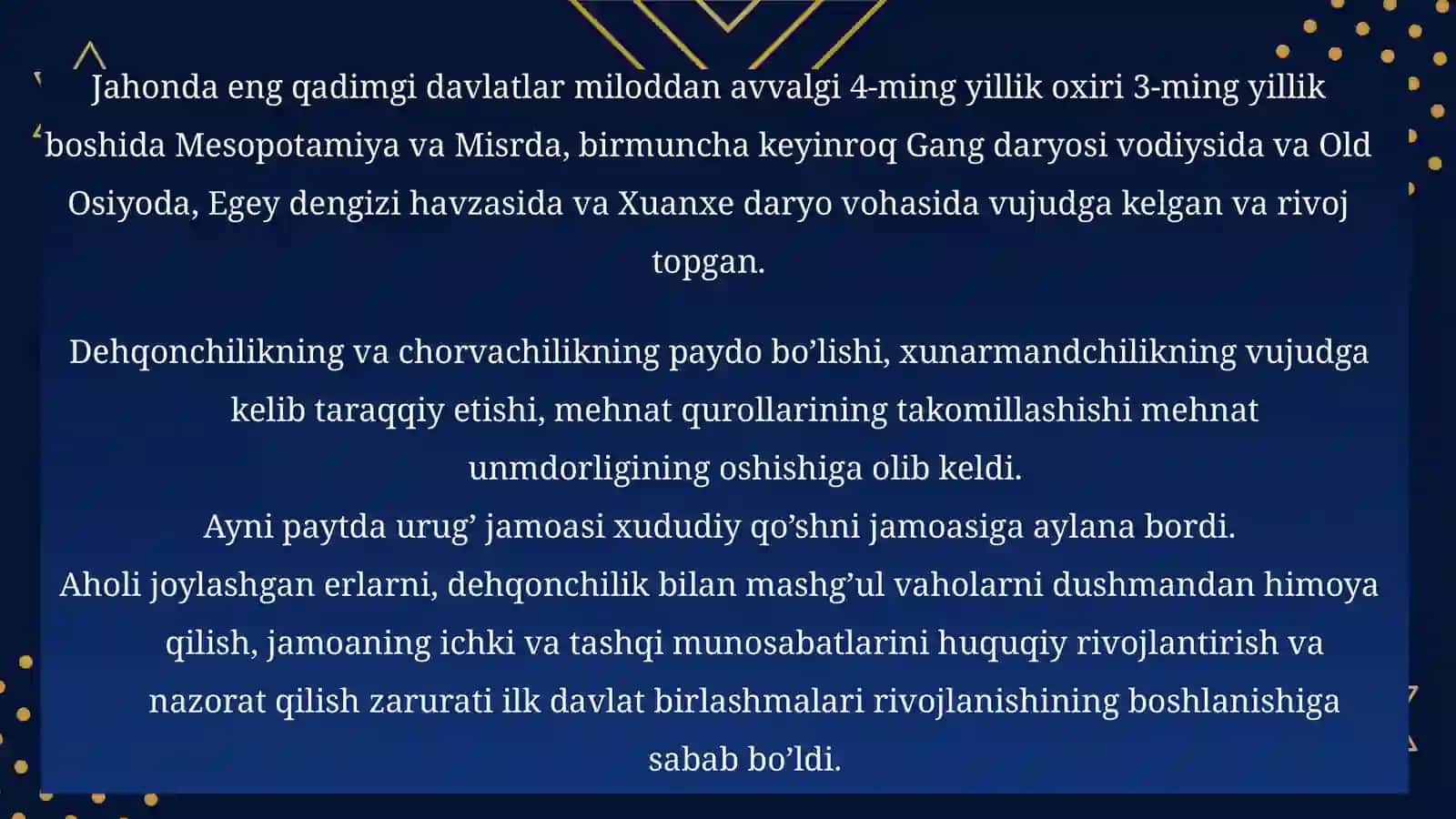 Oʻzbek davlatchiligining tarixiy bosqichlari 4