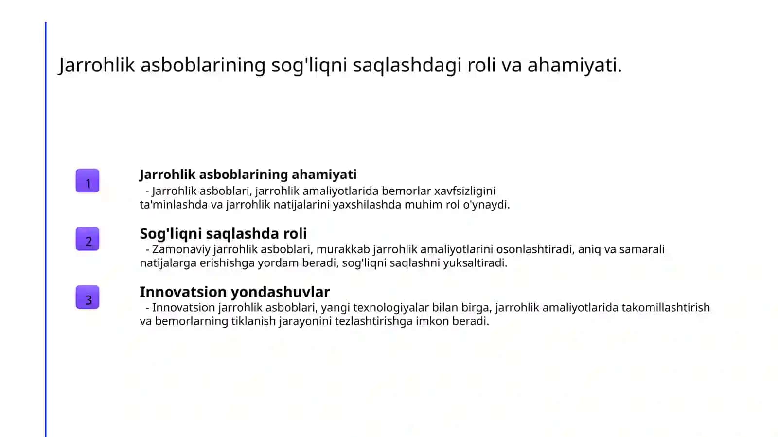 Zamonaviy xirurgik asbob, uskuna va moslamalar 4