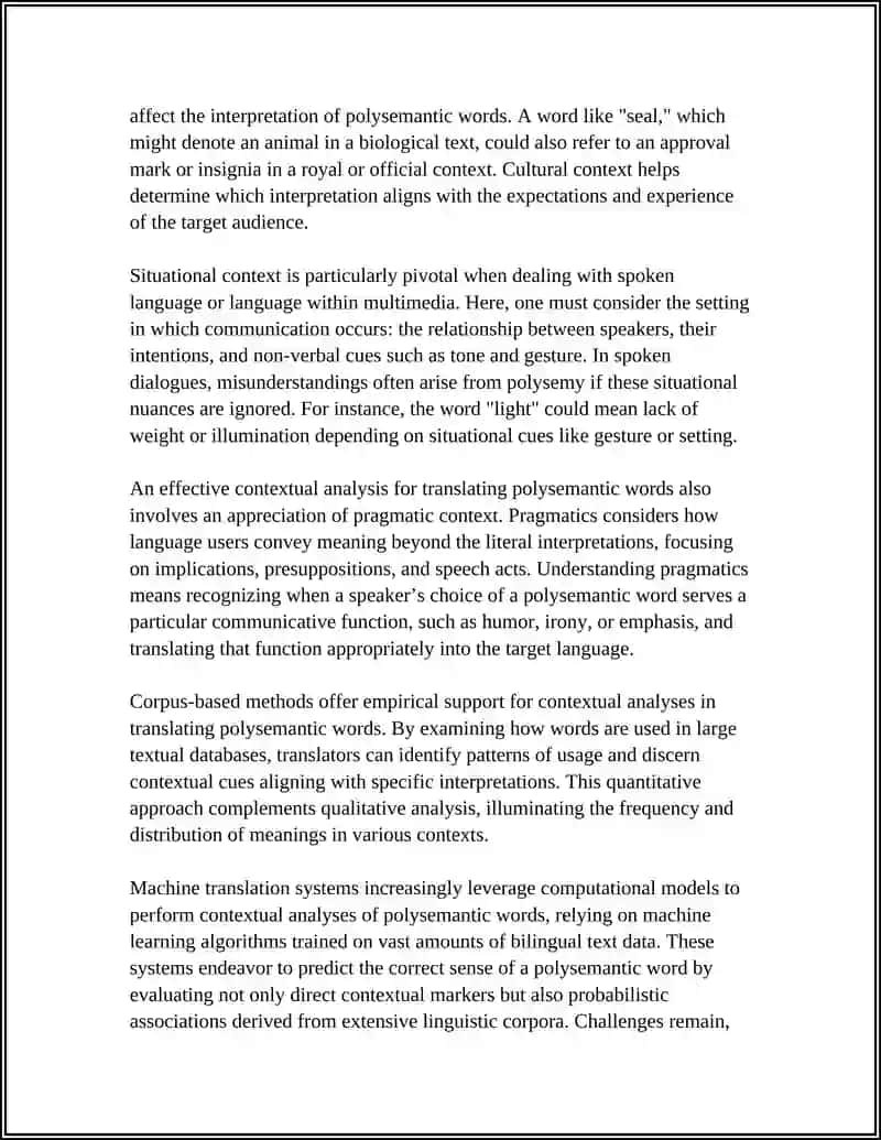 TRANSLATION OF POLYSEMANTIC WORDS 4