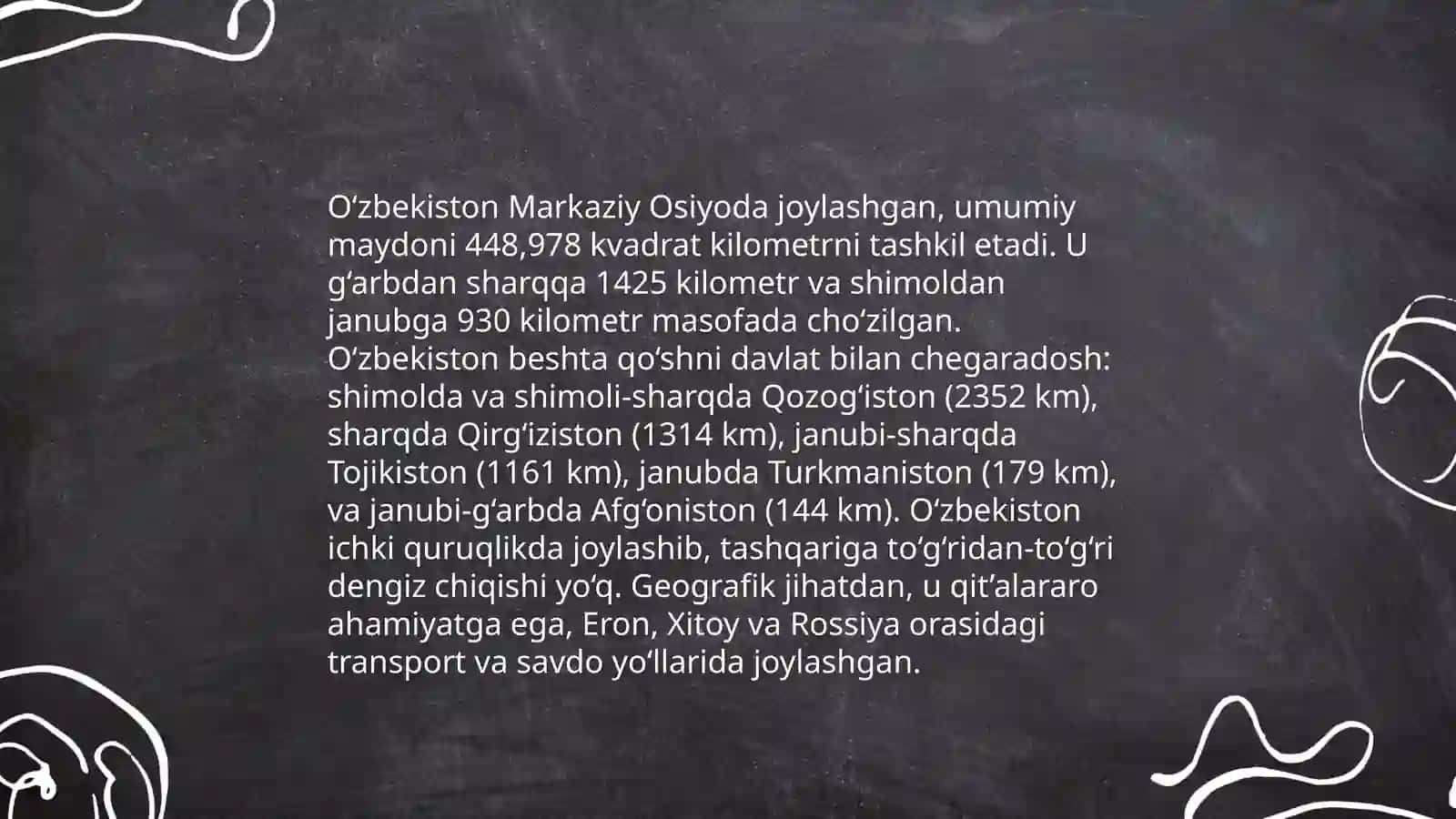 O'zbekistonning geografik o'rni 4